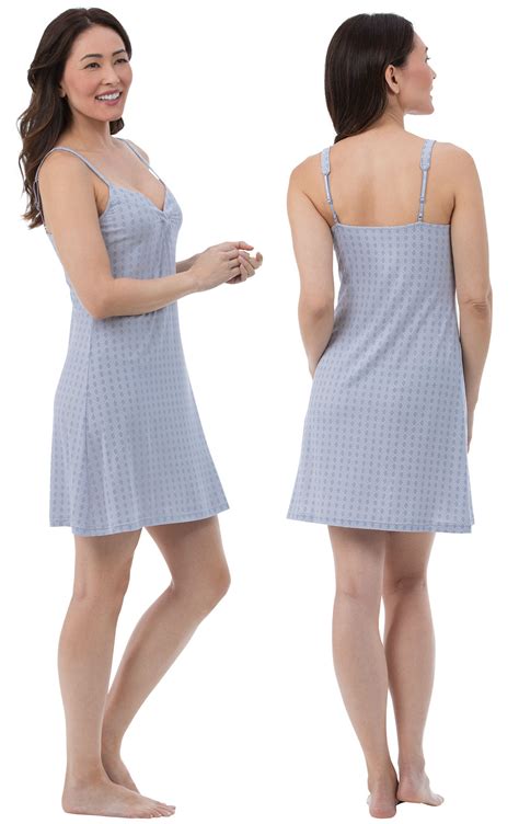 Naturally Nude Chemise Blue In Naturally Nude Pajamas And Sleepwear
