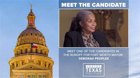 Meet One Of The Candidates In The Runoff For Fort Worth Mayor Deborah Peoples Youtube
