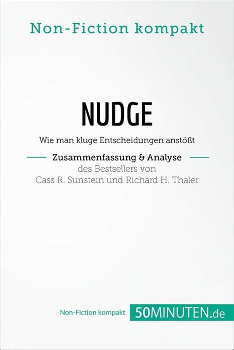 non fiction kompakt nudge von cass r sunstein und richard h thaler