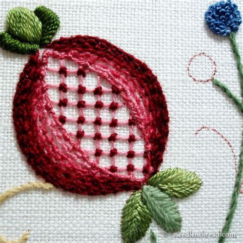 Embroidered Pomegranate Crewel Embroidery Patterns Crewel Embroidery