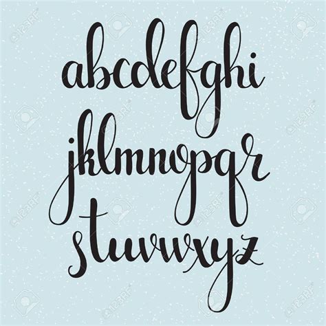 Stock Vector Hand Lettering Alphabet Lettering Styles Calligraphy Fonts