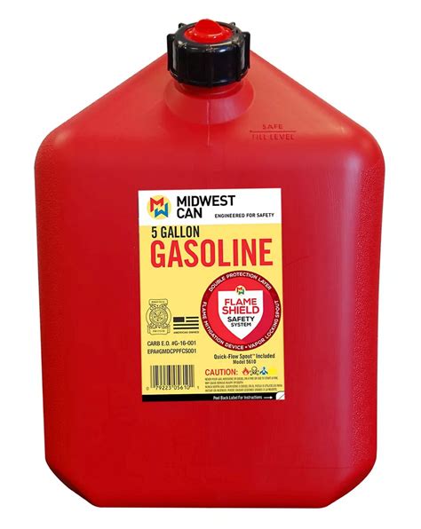 Midwest Can 5 Gallon Gas Can 5 Gl —
