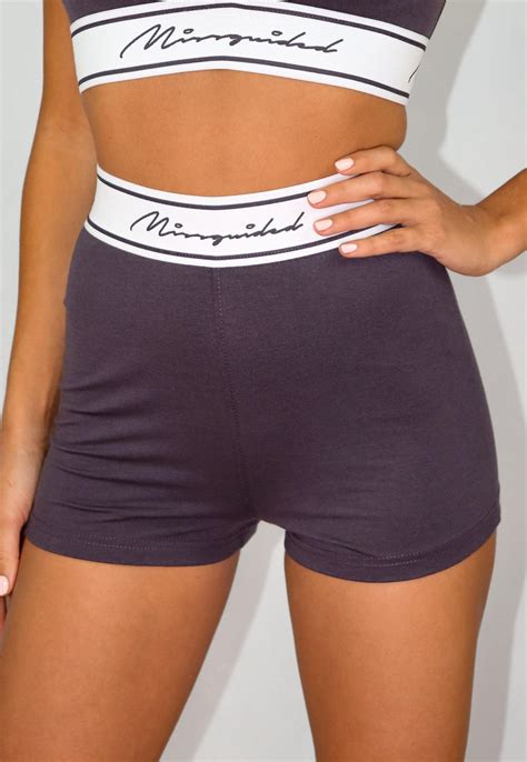 Plum Missguided Booty Shorts Missguided