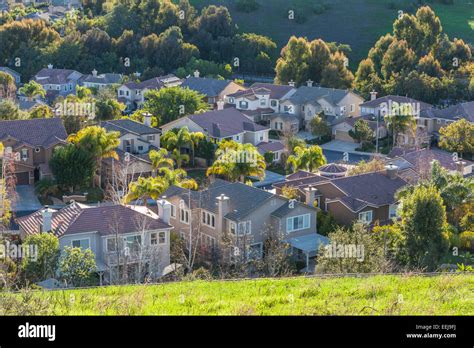 Southern California Suburban Homes In Dawn Light Stock Photo Alamy