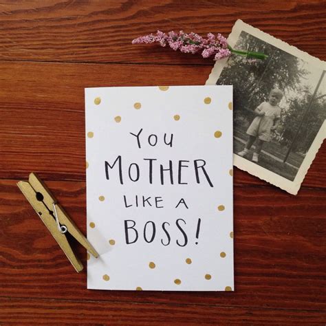 Mother Like A Boss Mothers Day Card