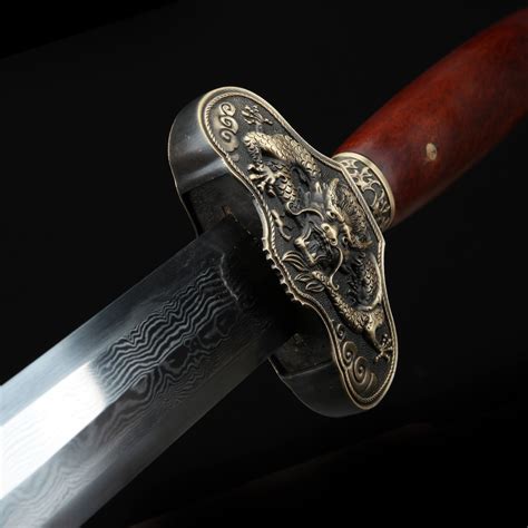 Qing Dynasty Sword | Handmade Red Rosewood Chinese Dragon Theme