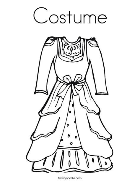 Costume Design Template Coloring Pages