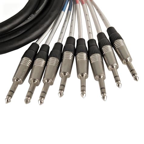 4 Way Insert Snake Cable | 8 TRS to 4 XLR Male and 4 XLR Female | 10