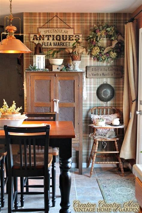 Country Style Farmhouse Kitchen Wallpaper Border Decoomo