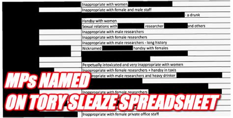 Tory Aides Spreadsheet Names 36 Sex Pest Mps Guido Fawkes