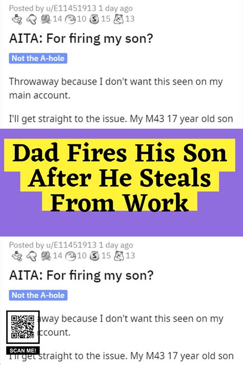 Dad Fires His Son After He Steals From Work Artofit