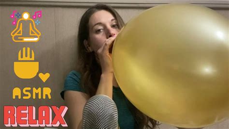ASMR Balloon Blowing Tapping Scratching Very Tingley YouTube