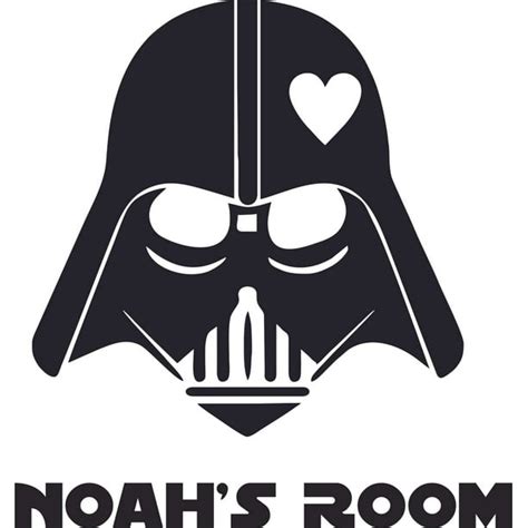 Darth Vader Heart Star Wars Character Design Customized Wall Art Vinyl