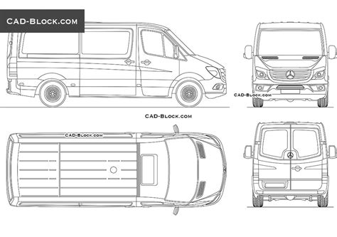 Mercedes Benz Sprinter Kombi Dwg Autocad Drawings