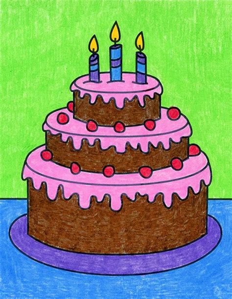 20 Easy Birthday Cake Drawing Ideas How To Draw