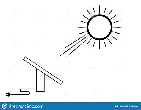 Sun And Solar Panels Stock Vector Illustration Of Energy 218940186
