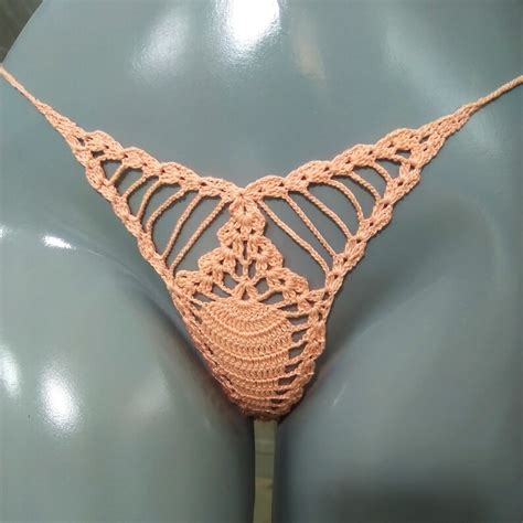 Crochet Extreme Micro Bikini Bottom See Through Micro Thong Etsy