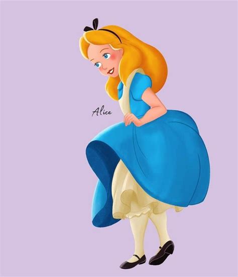 An Image Of Alice From The Disney Movie