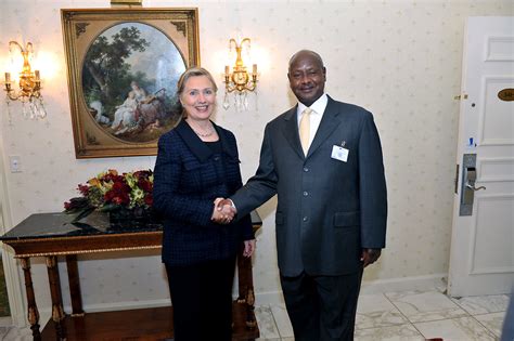 Explore museveni kaguta's 15 photos on flickr! Public Domain Picture | Secretary Clinton Shakes Hands ...