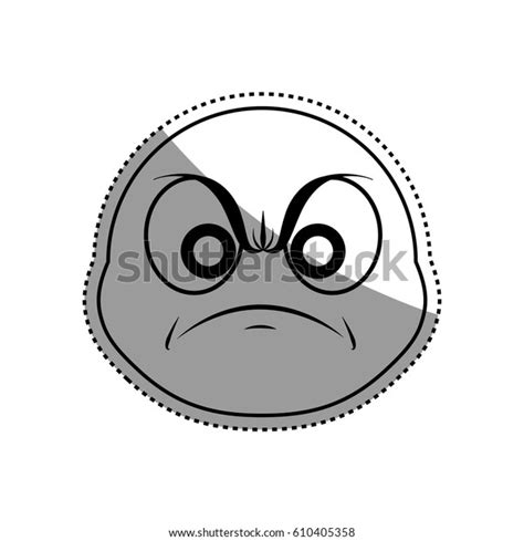 Angry Cartoon Face Icon Vector Illustration Stock Vector Royalty Free