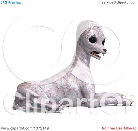 Clipart 3d Alien Dog Resting Royalty Free Cgi Illustration By Ralf61