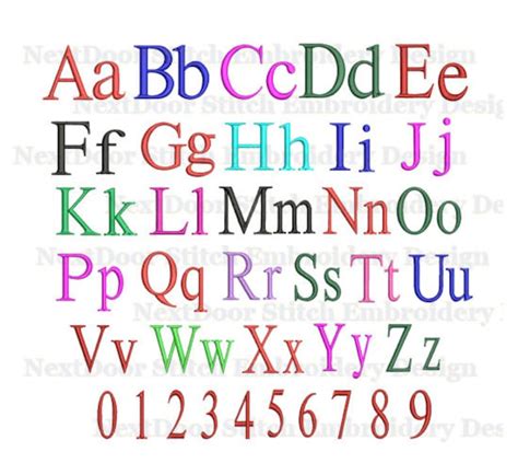 Serif Font Embroidery Design Block Alphabet Set Includes Bx Etsy