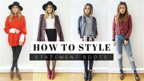 how to style statement boots for winter look book youtube