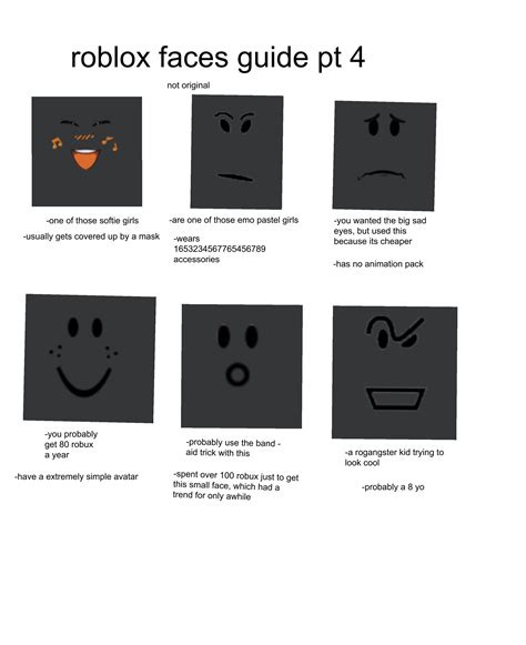 Roblox Face Guide Inspired By Uraffylouie9000 And U
