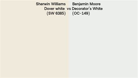 Sherwin Williams Dover White Sw 6385 Vs Benjamin Moore Decorators