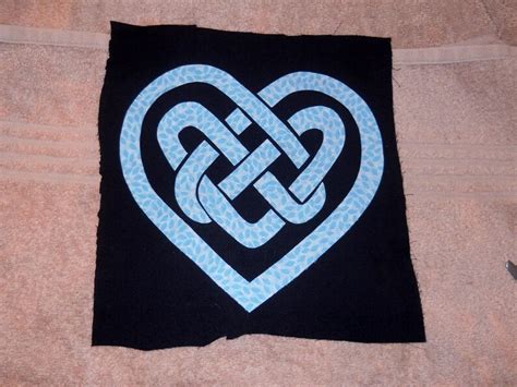 Celtic Knot Heart 2 Quilt Applique Pattern Design Easy Etsy
