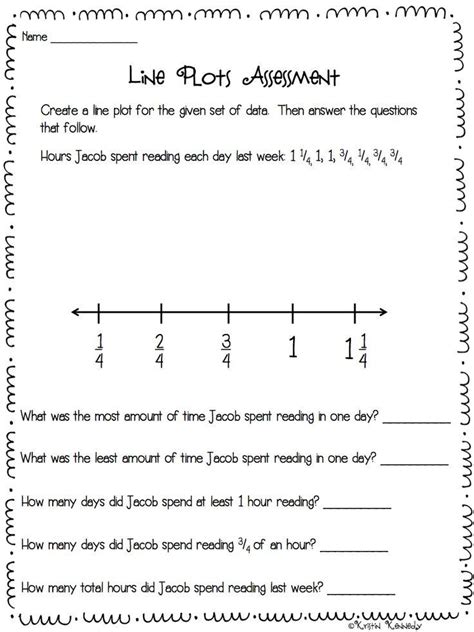 Line Plots 3rd Grade Worksheet