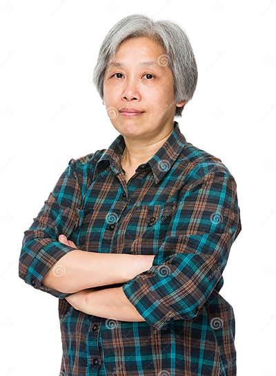 mature old lady stock image image of female housewife 52540823