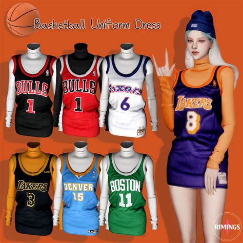 Sims 4 Basketball Uniform Cc