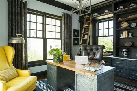 Discover inspiration for your traditional home office design with ideas for decor, storage and furniture. Designing a Masculine Home Office