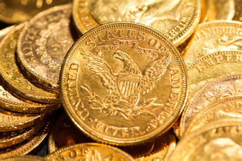 Five Dollars Gold Coins Stock Photo By Netfalls Photodune