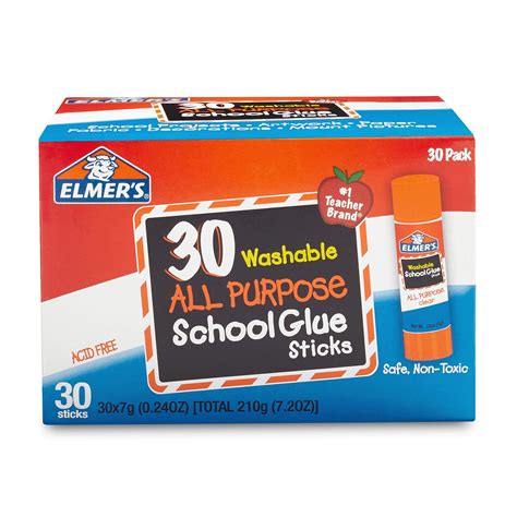 Elmers All Purpose School Glue Sticks Washable 7 Gram 30 Count