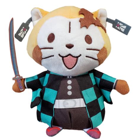 Has genuine imported licensed accessories, with copyright authenticat. Tanjiro Demon Slayer × Rascal Dangler Plush | Video Game Heaven