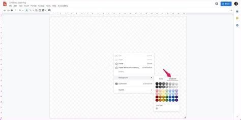 If you want gradient background, right click background color. How to Change Background in Google Drawings