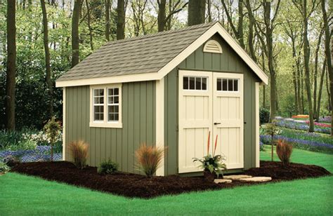 Green Backyard Shed With Almond Trim I Also Love The Forest Setting In