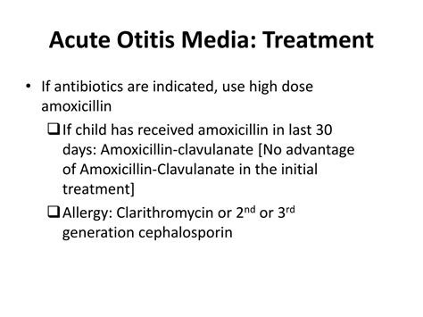 Ppt Acute Otitis Media Treatment Influenza Like Illness Dr Sheetu
