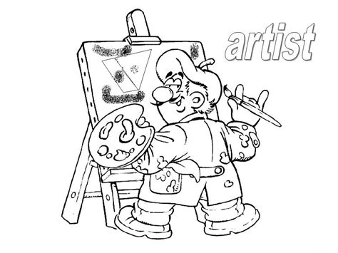 Dibujos para colorear pintores - Imagui
