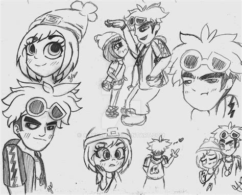 Pokemon Sun And Moon Player And Guzma Doodles By Amycruzz On Deviantart