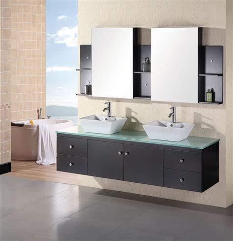 Floor standing cabinets coming with ceramic, glass, marble and mineralmarmo lagoon 01 bathroom vanity unit on legs, with decorative facade. Wall Mounted Vanities - Contemporary - Bathroom Vanities ...