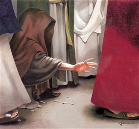 And behold, a woman, who had an issue of blood twelve years, came behind him, and touched the border of his garment for the consolation of those multitudes of stricken women in all ages who seem to be afflicted with sorrows in very unequal measure, compared with the stronger, and generally, also. JESUS cures the woman with an issue of blood. Her faith ...
