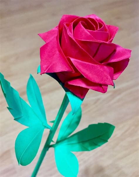Origami Paper Rose Origami Flower Paper Flower Paper Etsy In 2023