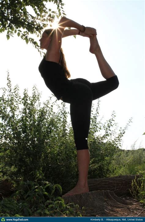 Allow your right hand to touch the floor or rest on your right leg below or above the knee, and extend the fingertips of your left hand toward the ceiling. Dancer Pose - Yoga / Asana Image by KimberlyBruna-Lewis