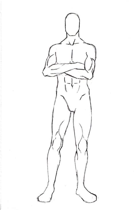 Male Character Pose 7 By One With No Color On Deviantart Character