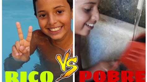 Rico Vs Pobre Tomando Banho De Piscina Tavinho Kids Youtube