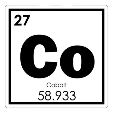 Símbolo Del Elemento Químico Cobalto PNG dibujos átomo Fórmula