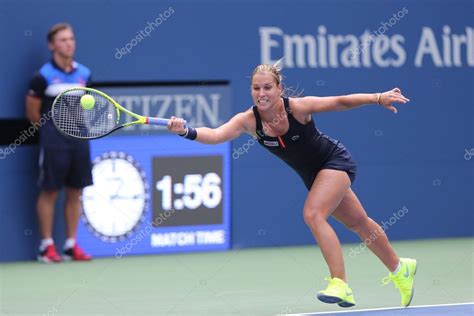 Professional Tennis Player Dominika Cibulkova Of Slovakia In Action